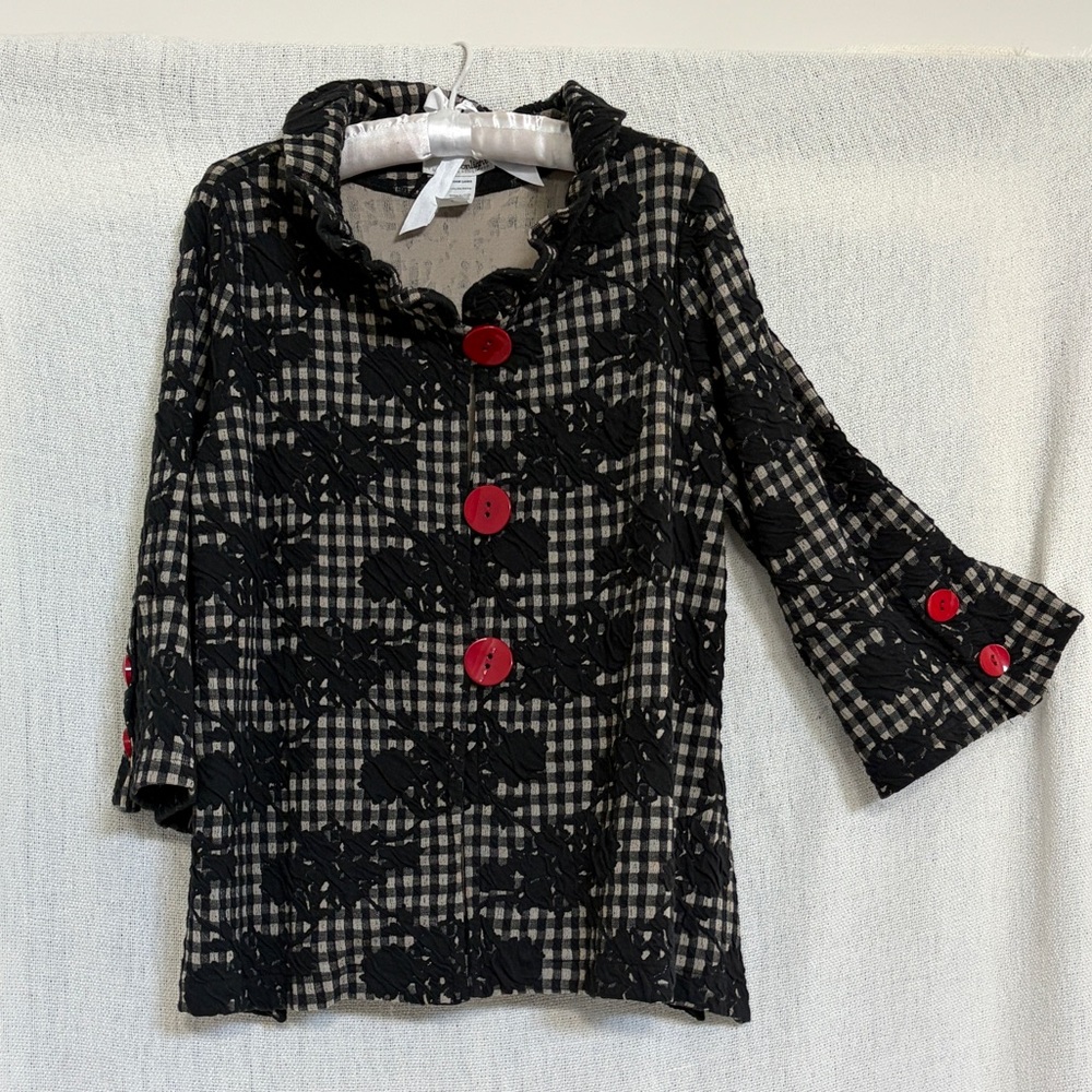 Moonlight Black and White Patterned Coat